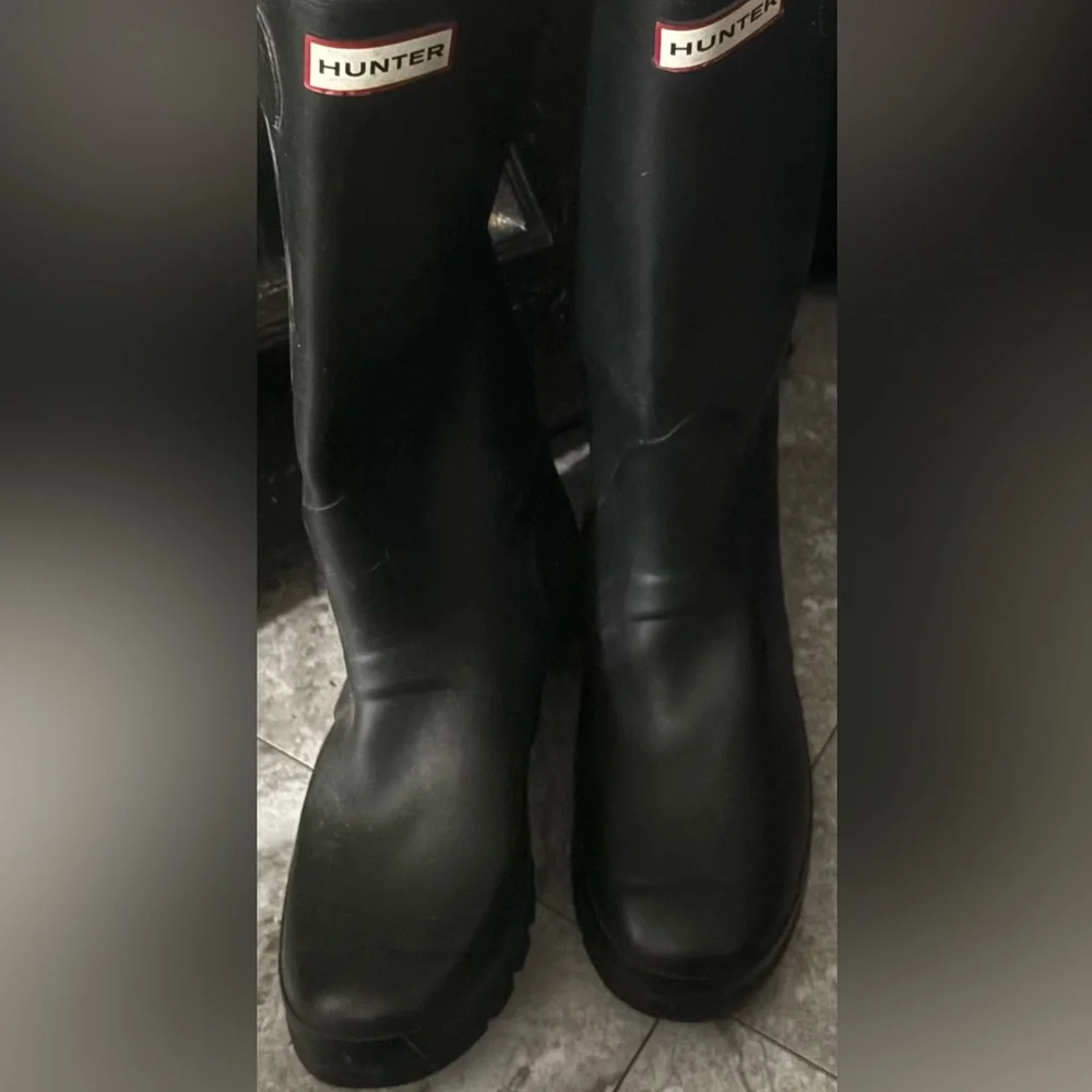 Hunter Classic Black Knee-High Boots fits us 10 - Picture 2 of 6